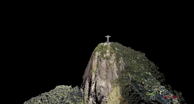 Drohne vermisst Cristo Redentor. (Bild: Pix4D/Aeryon, Screenshot: Golem.de)