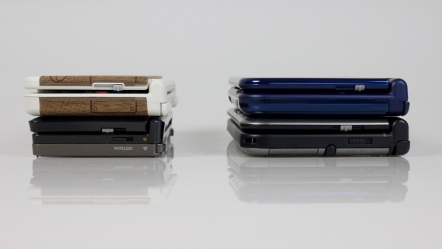New 3DS (oben links), New 3DS XL (oben rechts), 3DS (unten links) und 3DS XL (unten rechts)