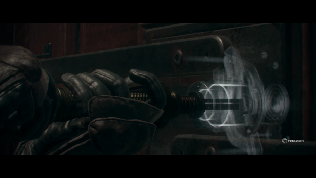 Zum Knacken von Schlössern muss der Spieler auf das Vibrieren des Gamepads achten. (Screenshot: Golem.de)