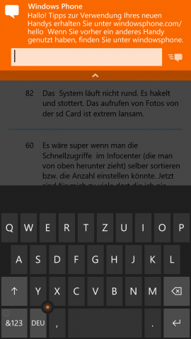 Nachrichten können direkt aus der Heads-Up-Benachrichtigung beantwortet werden - aktuell funktioniert das nur bei SMS. (Screenshot: Golem.de)