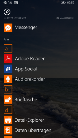 Die App-Übersicht wurde um einen Bereich erweitert, der neu installierte Apps gesondert anzeigt. (Screenshot: Golem.de)