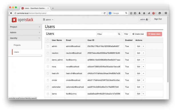 Keystone ist Openstacks zentrale Benutzerverwaltung. &Uuml;ber das Dashboard steuern Kunden, welche Nutzer sich f&uuml;r sie einloggen d&uuml;rfen und welche nicht.