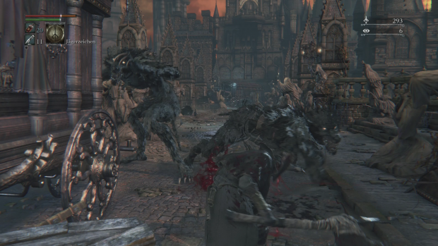 Werwölfe gehören zu den gefährlicheren Gegnertypen. (Screenshot: Golem.de)