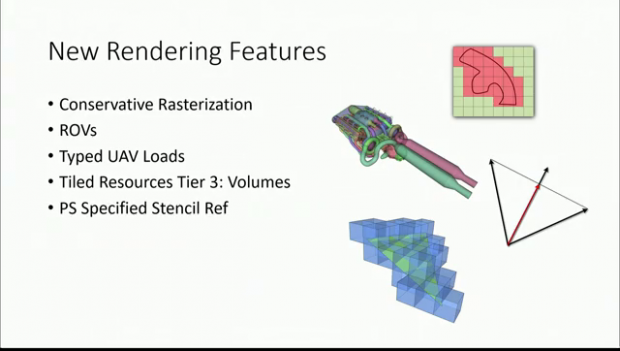 Neue Render Features für D3D12 (Bild: Microsoft)