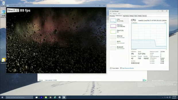 Intel Asteroids mit D3D12 (Bild: Microsoft)