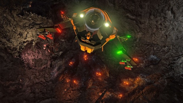 Die acht Schiffstypen haben besondere Stärken wie Aufklärung, Transport oder Verteidigung. Die eigenen Vehikel lassen sich auch individuell upgraden und tunen. (Bild: Descendent Studios)