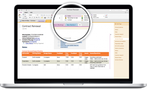 OneNote aus Office 2016 f&uuml;r den Mac (Bild: Microsoft)
