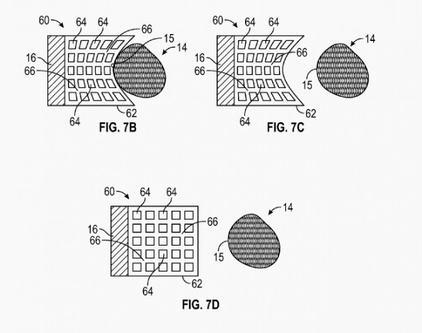 Viskoelastisches Material als Airbag - Patentantrag 8,985,652 (Bild: USPTO)