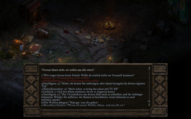 Nur auf den ersten Blick komplex: In Dialogen haben wir vielf&auml;ltige M&ouml;glichkeiten. (Screenshot: Golem.de)