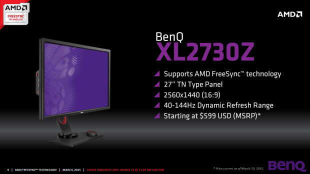 Benq XL2730Z (Bild: AMD)