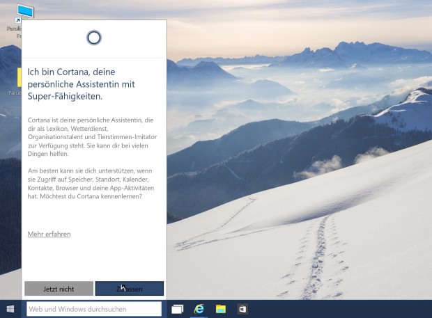 Cortana im Windows 10 Build 10041  (Bild: Golem.de)