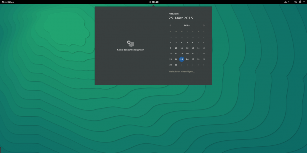 Gibt es keine neuen Benachrichtigungen, bleibt das Feld leer. (Screenshot: Sebastian Gr&uuml;ner/Golem.de)