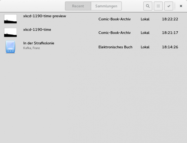 Gnome-Books zeigt eine Sammlung digitaler B&uuml;cher... (Screenshot: Sebastian Gr&uuml;ner/Golem.de)