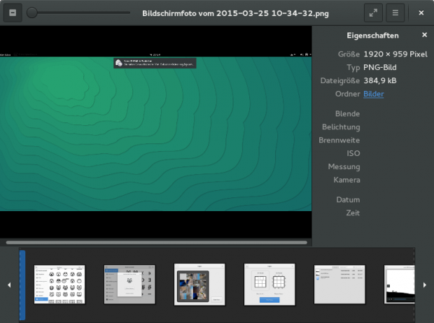 Der Bildbetrachter folgt nun dem Design der Gnome-Shell. (Screenshot: Sebastian Gr&uuml;ner/Golem.de)