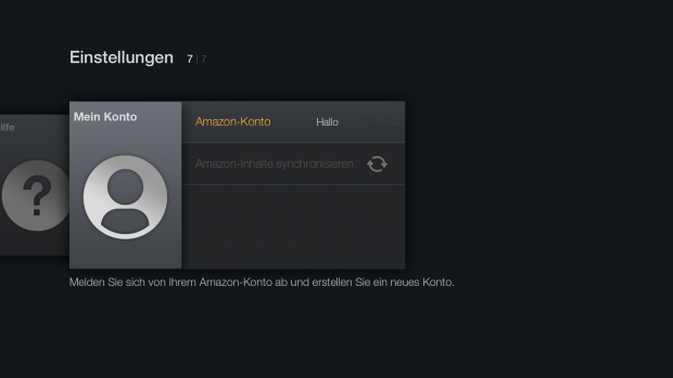 In den Kontoeinstellungen kann das Amazon-Konto neu synchronisiert werden. (Screenshot: Golem.de)