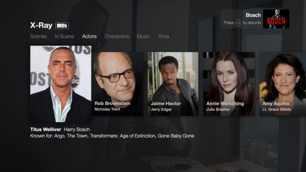 X-Ray-Bestzungsliste der Fernsehserie Bosch (Bild: Amazon)