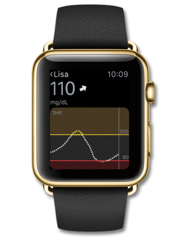 Diabetes-Meldungen auf der Smartwatch (Bild: Dexcom)