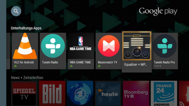 Es gibt viel zu wenige Apps im Play Store auf dem Nexus Player. (Screenshot: Golem.de)