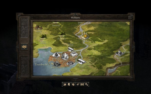 In der Weltkarte sehen wir einen kleinen Teil von Eora. (Screenshot: Golem.de)