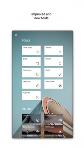 Snapseed 2.0 auf dem iPhone (Bild: Google)