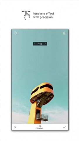 Snapseed 2.0 auf dem iPhone (Bild: Google)
