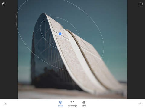 Snapseed 2.0 auf dem iPad (Bild: Google)