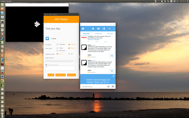 Es lassen sich auch mehrere Apps gleichzeitig starten.