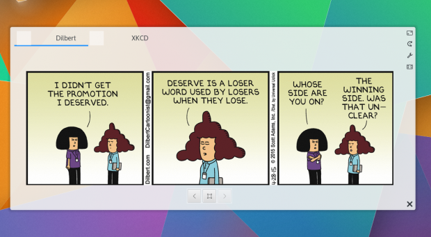 ... das Comic-Widget... (Bild: Screenshot Golem.de)