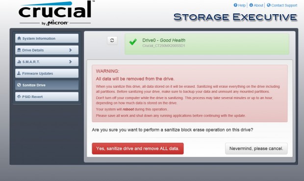 Crucial Storage Executive (Screenshot: Golem.de)