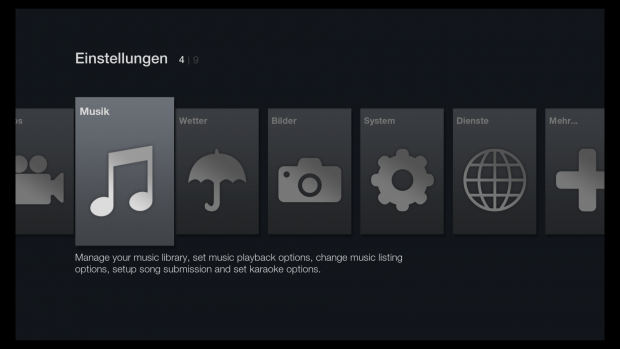 FTV Skin f&uuml;r Kodi - Einstellungen (Screenshot: Golem.de)