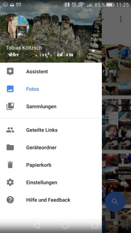 Wie bei der vorigen Version der App gibt es wieder eine Seitenleiste mit Einstellungsm&ouml;glichkeiten. (Screenshot: Golem.de)