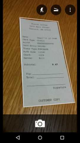 Eine mit Office Lens fotografierte Rechnung (Bild: Microsoft)