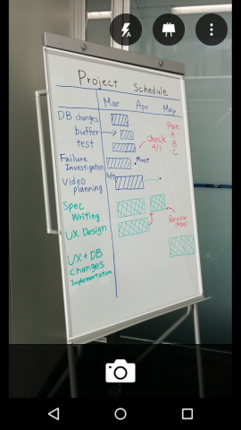 Auch mit Whiteboards kommt Office Lens klar... (Bild: Microsoft)