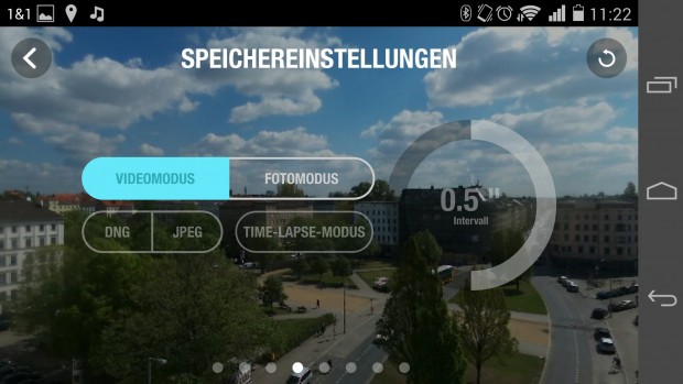 Auch im Fotomodus k&ouml;nnen Videos aufgezeichnet werden. (Screenshot: Golem.de)