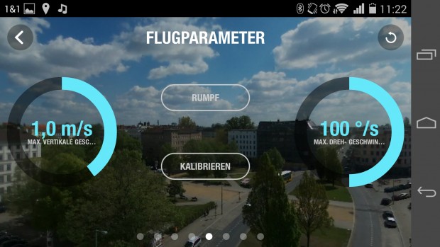 Aufstiegs- und Drehgeschwindigkeit der Drohne (Screenshot: Golem.de)