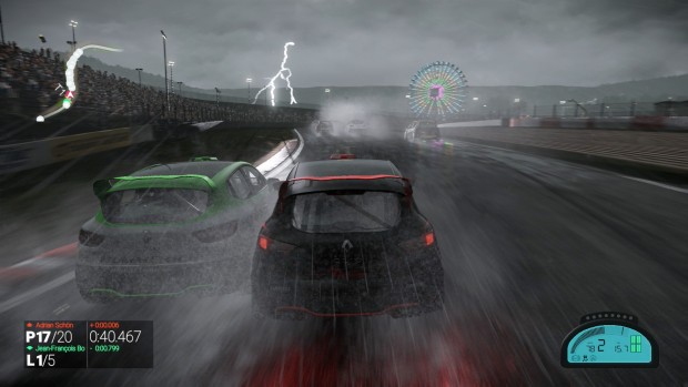 Blitz und Donner gibt es optional auf jeder Strecke.