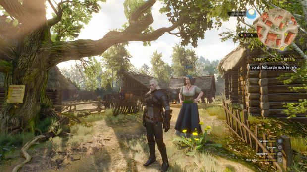 Eine lauschige Siedlung birgt Gefahren und &Uuml;berraschungen. (Screenshot: Golem.de)