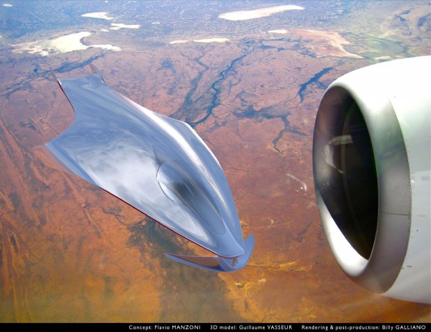 Er habe etwas zeichnen wollen, das in der Zukunft fliege, ... (Bild: Manzoni, Vasseu, Galliano)