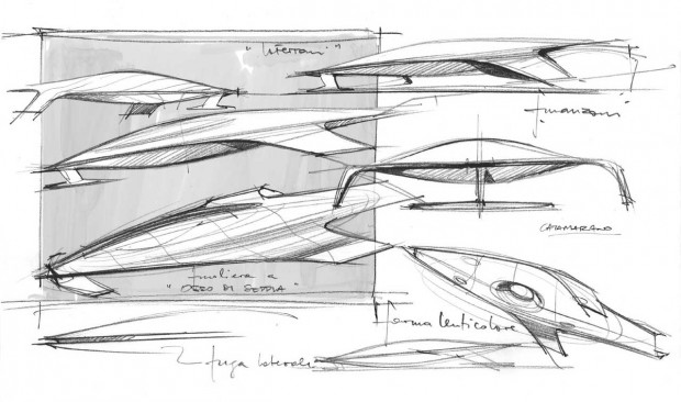 Erste Entwürfe für das Raumschiff .(Bild: Manzoni, Vasseu, Galliano)