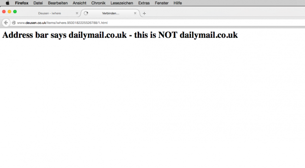 Unter Firefox funktioniert dieser Trick nicht. (Screenshot: Golem.de)