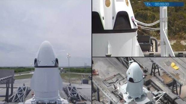 Von dort wird sie, angetrieben von ihren eigenen acht Raketentriebwerken, abheben. (Foto: SpaceX)