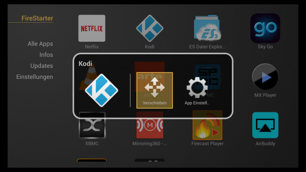 Neues Kontextmen&uuml; in Fire Starter (Screenshot: Golem.de)