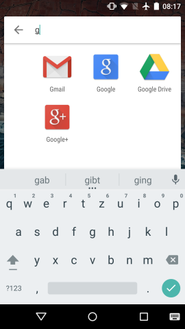 Suchfunktion in der App-Übersicht von Android M (Screenshot: Golem.de)