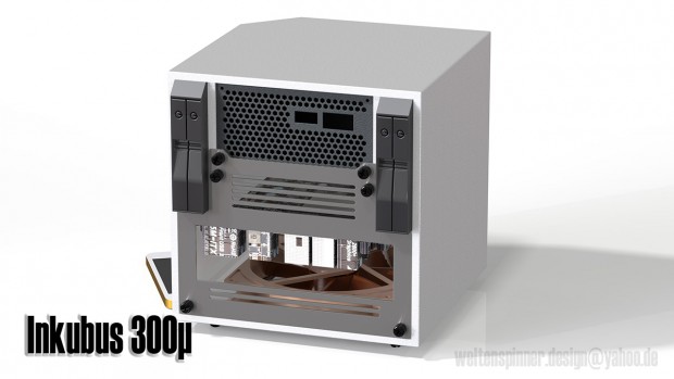 Auch f&uuml;r die Aluminium-R&uuml;ckseite gab es alternative Designs. (Bild: Sebastian Vo&szlig;)