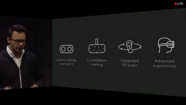 Bredan Iribe erläutert Details zur Oculus Rift Consumer-Version (Screenshot: Golem.de)