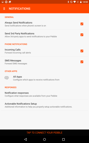 Android-App von Pebble Time (Screenshot: Golem.de)