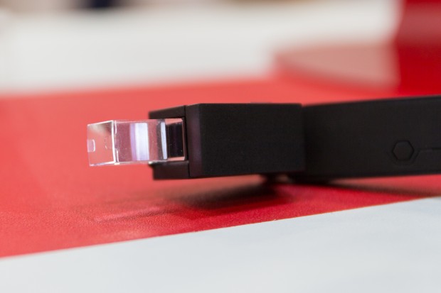 Das Display der SiME Smart Headphones (Bild: Tobias Költzsch/Golem.de)