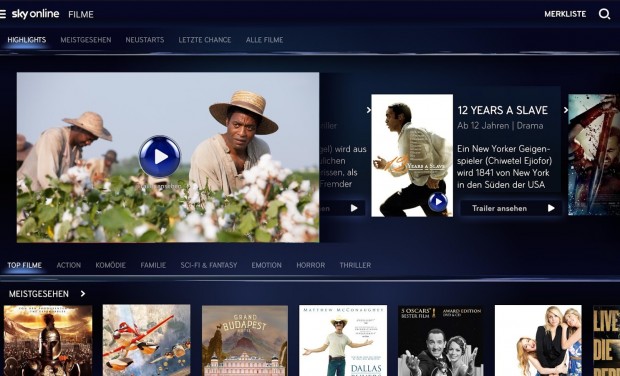 Sky-Online-App f&uuml;r Android (Bild: Sky)