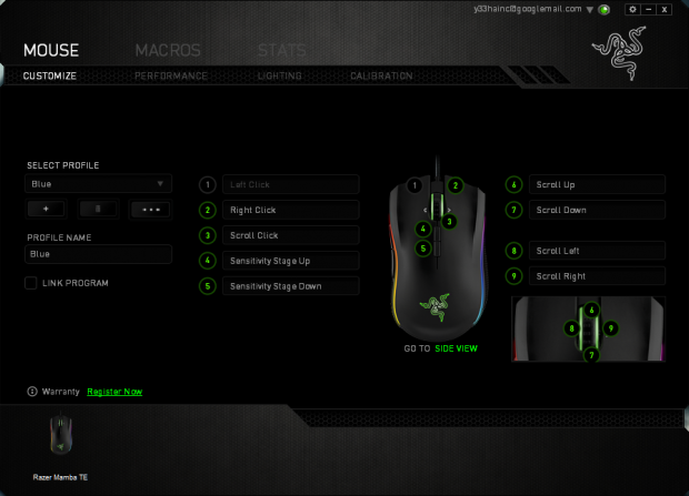 Razer Mamba im Synapse-Treiber (Screenshot: Golem.de)