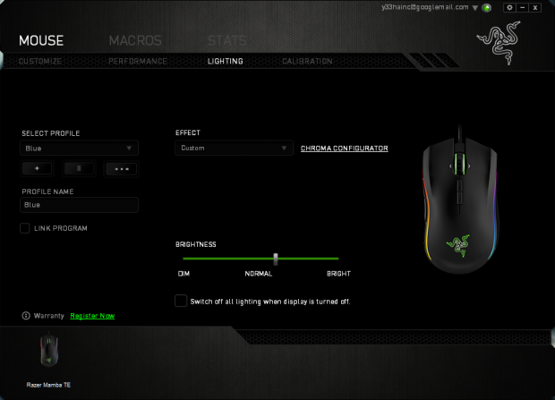 Razer Mamba im Synapse-Treiber (Screenshot: Golem.de)